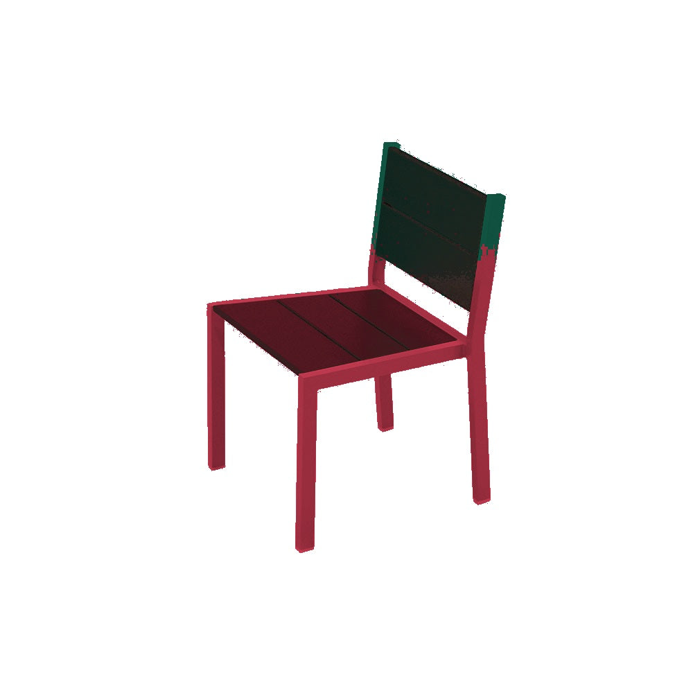 2308 Urban Dining Chair — Seat S29 Green — Frame S43 Fireweed — digitally rendered color preview