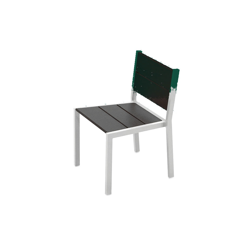 2308 Urban Dining Chair — Seat S29 Green — Frame 72 Aluminum — digitally rendered color preview