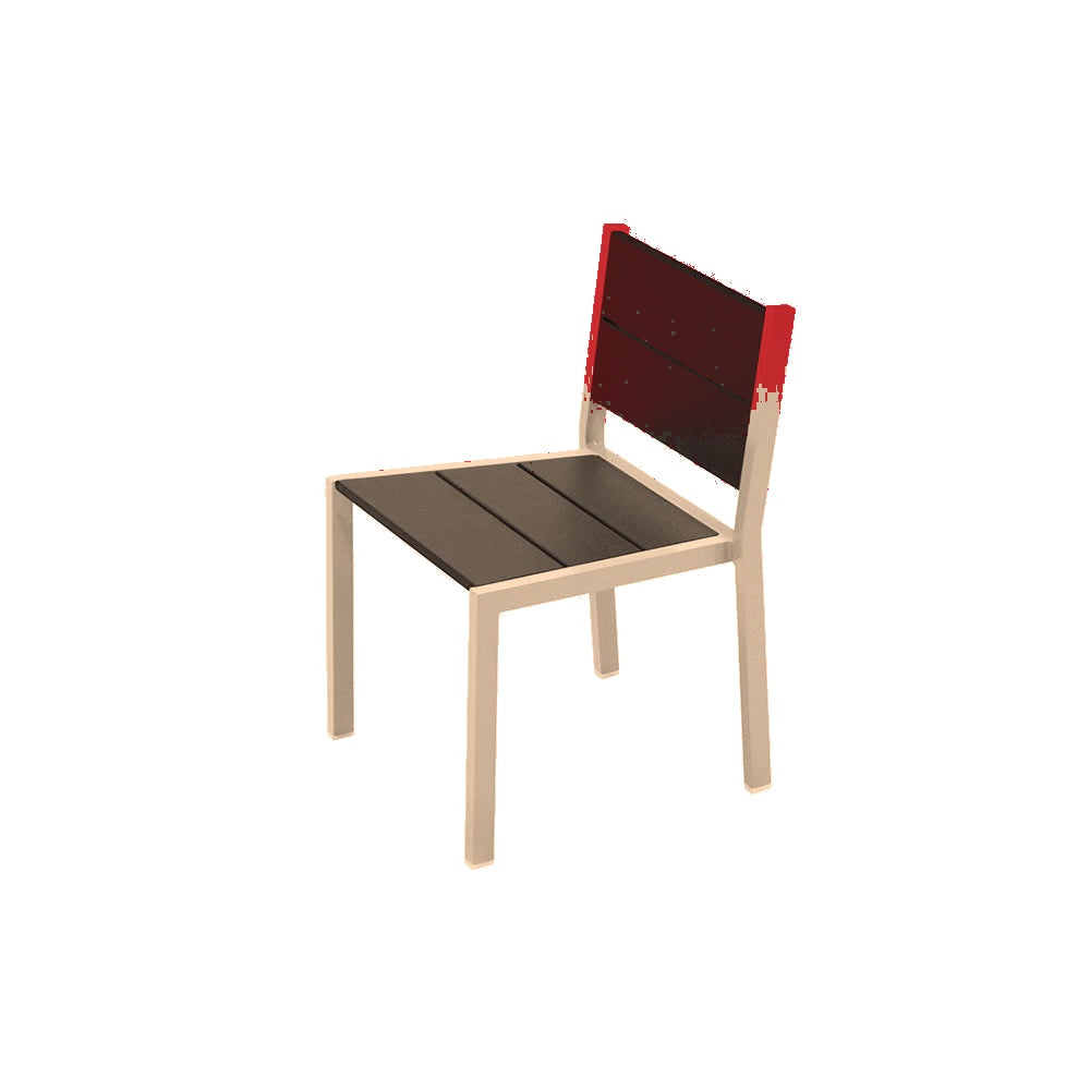 2308 Urban Dining Chair — Seat 2 Red — Frame S44 Putty — digitally rendered color preview