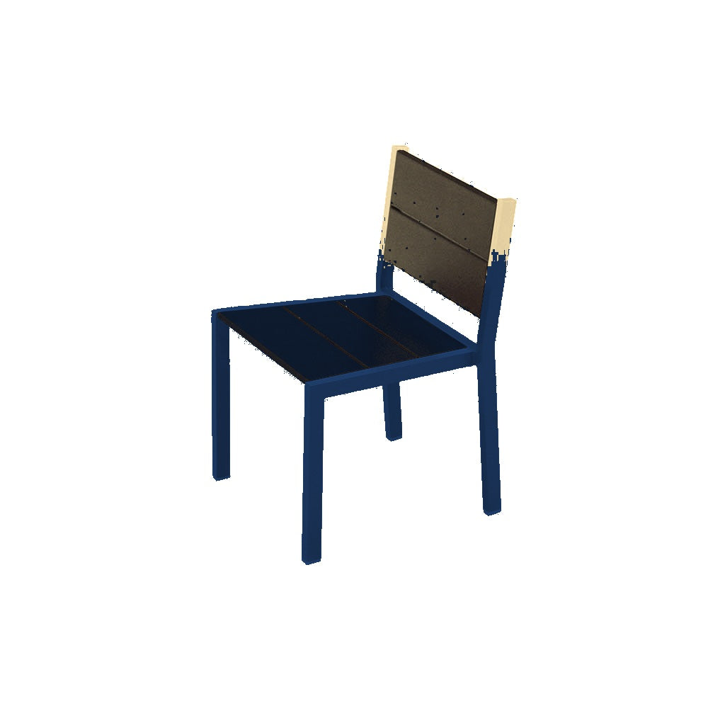 2308 Urban Dining Chair — Seat 7 Sand — Frame S48 Cobalt Blue — digitally rendered color preview