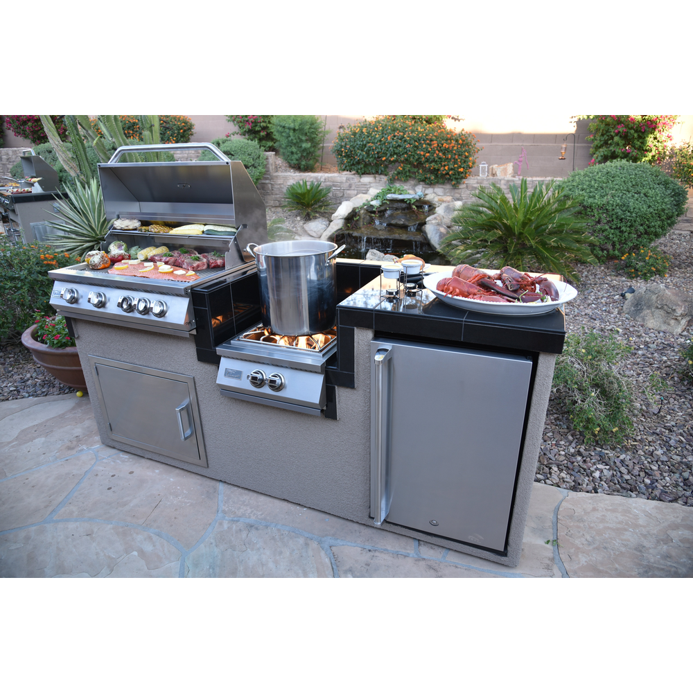 Power Burner 4 Burner 32 inch Built-In Barbeque Grill Island Kitchen Package | MPB fit frame 1000x1000