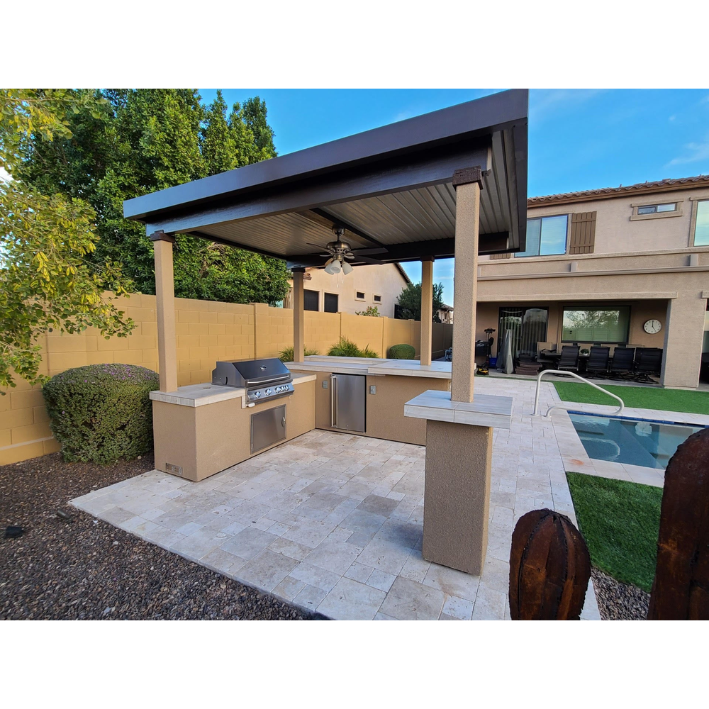Aruba BBQ Island With 12' x12' Pergola | MPB fit frame 1000x1000