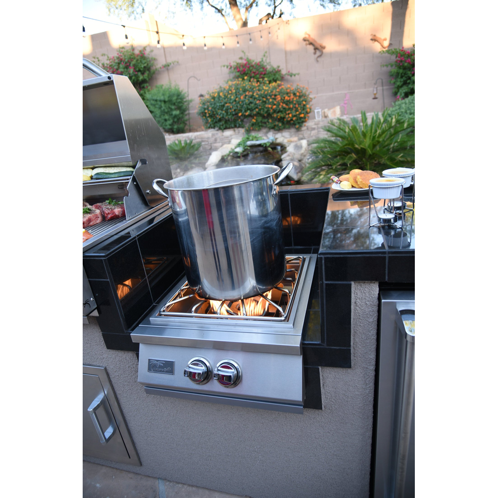 Professional Built-in Power Burner with Led Lights and Removable Grate for Wok | MPB fit frame 1000x1000