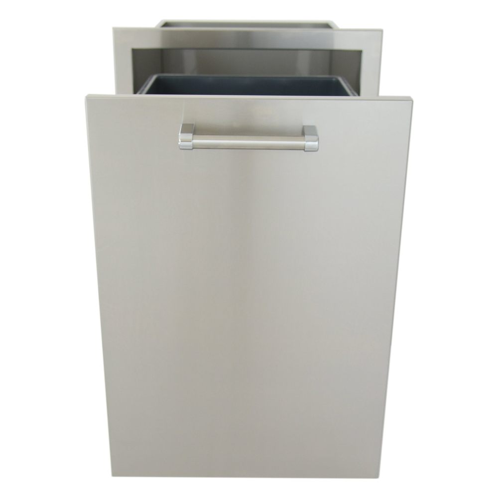 Outdoor Kitchen Stainless Steel Dual Trash/Propane Pull-Out | MPB fit frame 1000x1000