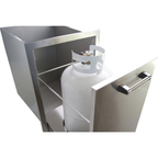 Outdoor Kitchen Stainless Steel Dual Trash/Propane Pull-Out | MPB fit frame 1000x1000