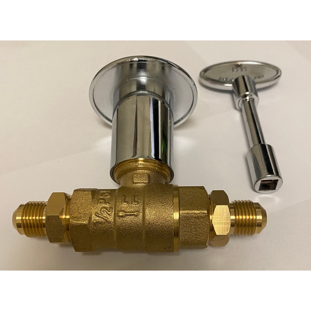 KoKoMo Grills Key Valve Assembly 3/8 Inch Flare Fitting Ball Valve | MPB fit frame 1000x1000