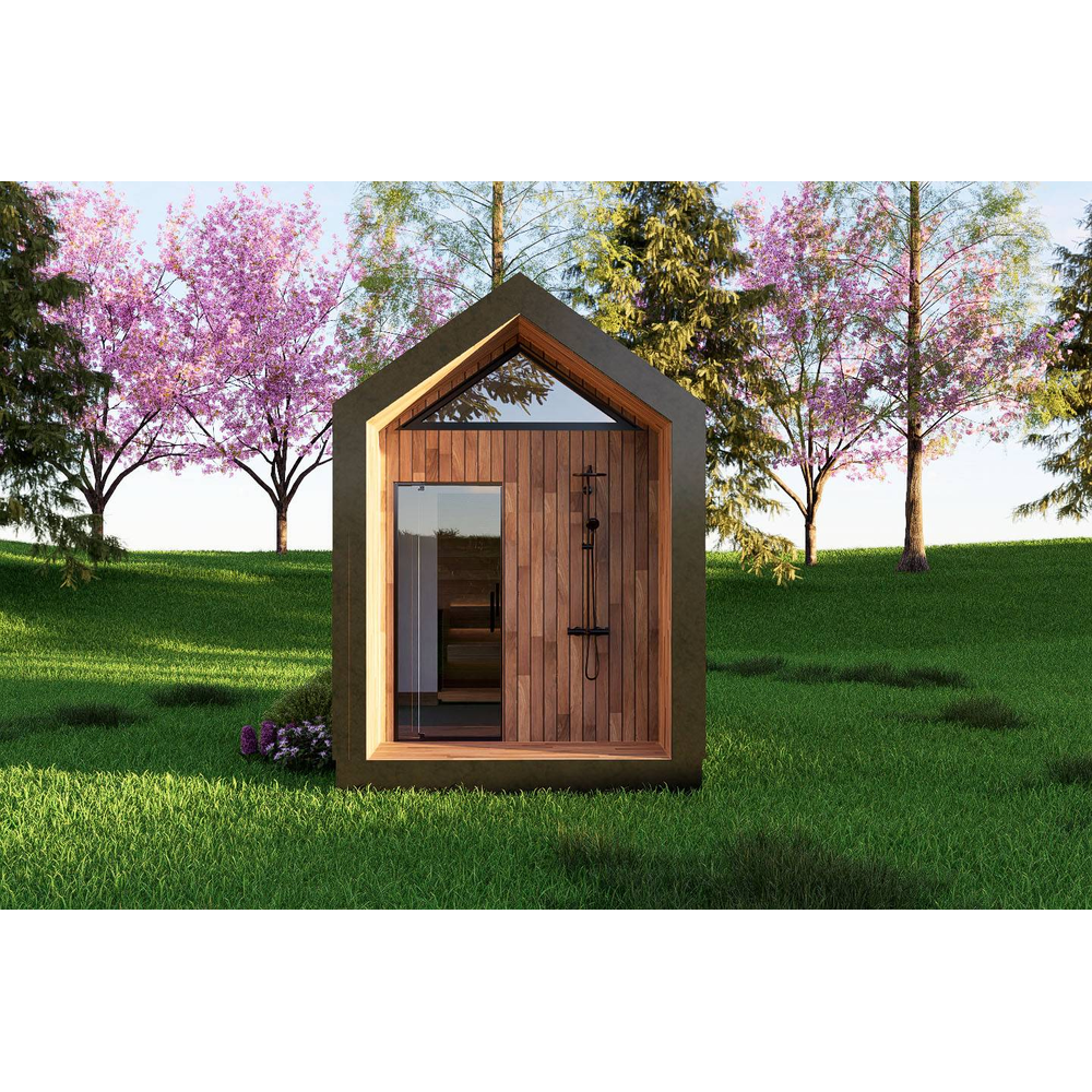 Sweaty Yeti Sauna 4-6 Person Outdoor Traditional Sauna Cabin - official Sweaty Yeti media - Wellness-Upgrade-EXT-2F.jpg | MPB fit frame 1000x1000