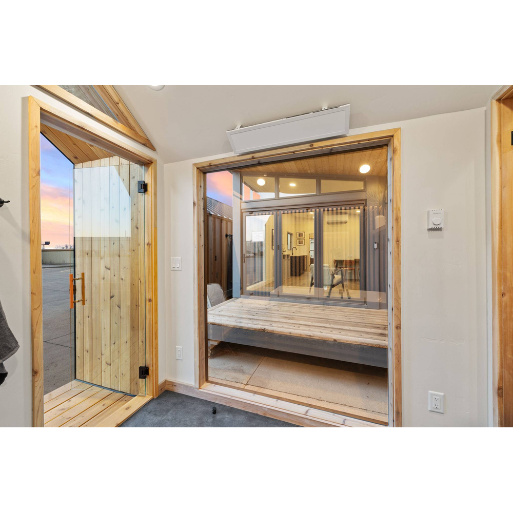 Sweaty Yeti Sauna Fit 4-6 Person Outdoor Sauna & Fitness Cabin 8 x 17 ft - official Sweaty Yeti media - 5-web-or-mls-7J4A1473.jpg | MPB fit frame 1000x1000