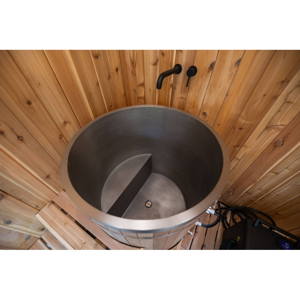 Sweaty Yeti Sauna Plus 6-8 Person Outdoor Sauna & Barrel Cold Plunge Cabin 8 x 17 ft - official Sweaty Yeti media - 16-web-or-mls-7J4A8177.jpg | MPB fit frame 1000x1000