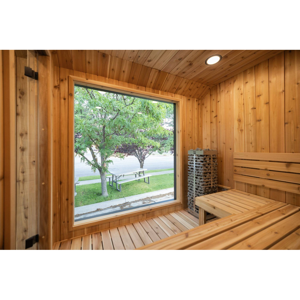 Sweaty Yeti Sauna Plus 6-8 Person Outdoor Sauna & Barrel Cold Plunge Cabin 8 x 17 ft - official Sweaty Yeti media - 20-web-or-mls-7J4A8183.jpg | MPB fit frame 1000x1000