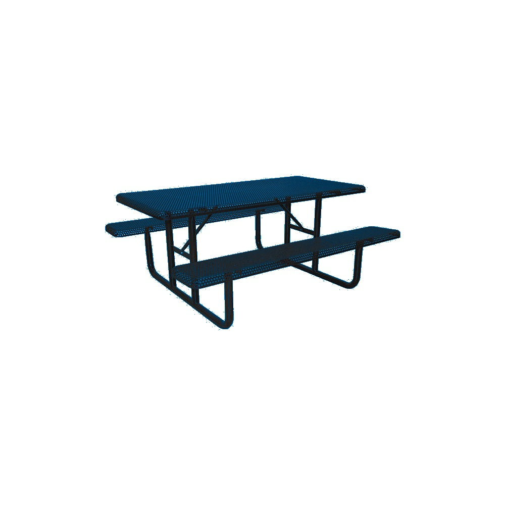 MF1055 6' Portable Park Picnic Table — Metal Powder Coat — 0 Blue — digitally rendered color preview
