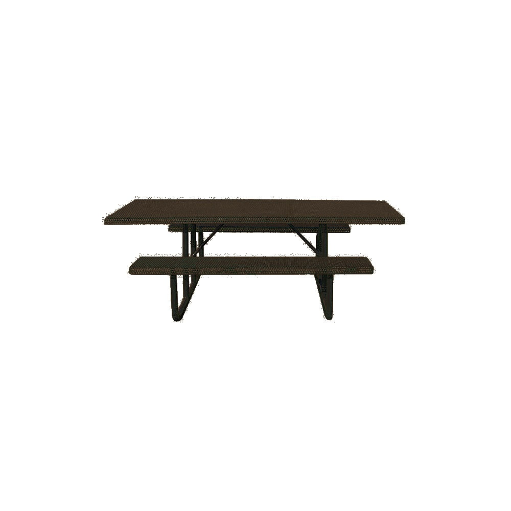 MF1059 8' Portable ADA Compliant Park Picnic Table — Metal Powder Coat — 10 Bronze — digitally rendered color preview