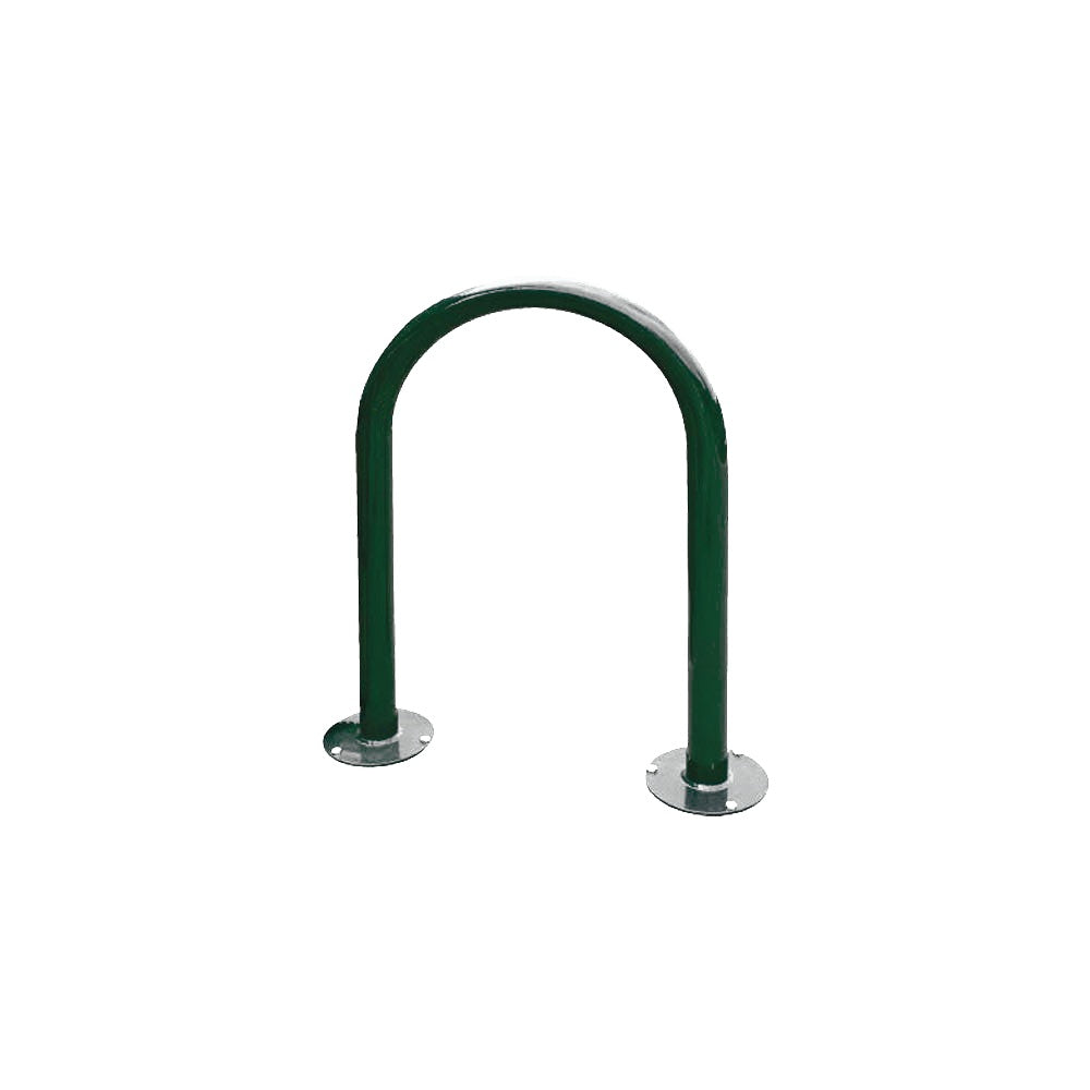 MF9006 Surface Mount U Style Bike Rack — Metal Powder Coat — 9 White — digitally rendered color preview
