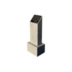 TF6026 Concrete Monument Bollard — Weatherstone — W20 White — digitally rendered color preview