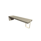 WS306 Floating Concrete Bench with Stainless Prop — Acid Wash — A20 White — digitally rendered color preview