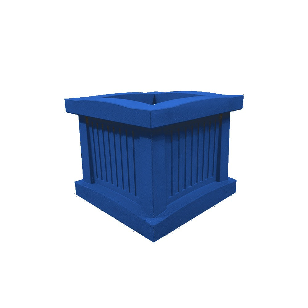 WS4250 Prairie Square Plastic Planter — Plastic — 0 Blue — digitally rendered color preview