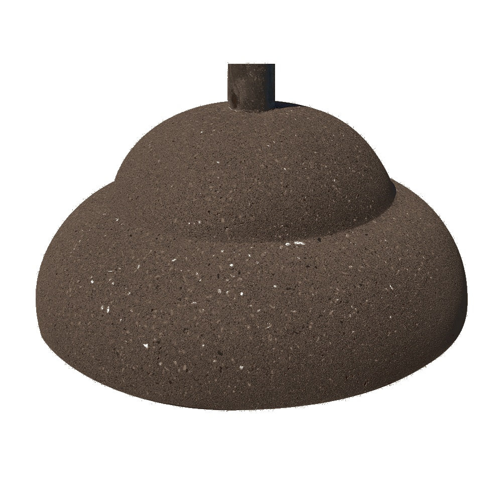 TF3300 Concrete Umbrella Stand — Exposed — E26 Charcoal — digitally rendered color preview