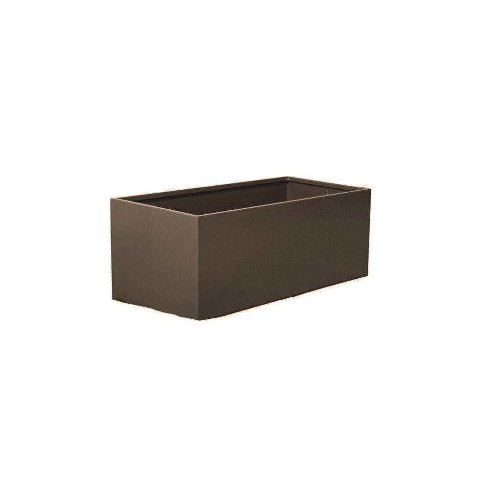 WS510 Aluminum Rectangular Planter — Metal Powder Coat — S44 Putty — digitally rendered color preview