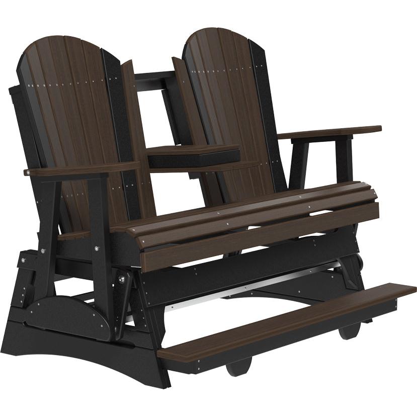 LuxCraft 5' Poly Adirondack Balcony Glider with Center Console