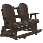 LuxCraft 5' Adirondack Balcony Glider (5APBAG) - 5APBAGBZW 5' Adirondack Poly Balcony Glider (Brazilian Walnut)