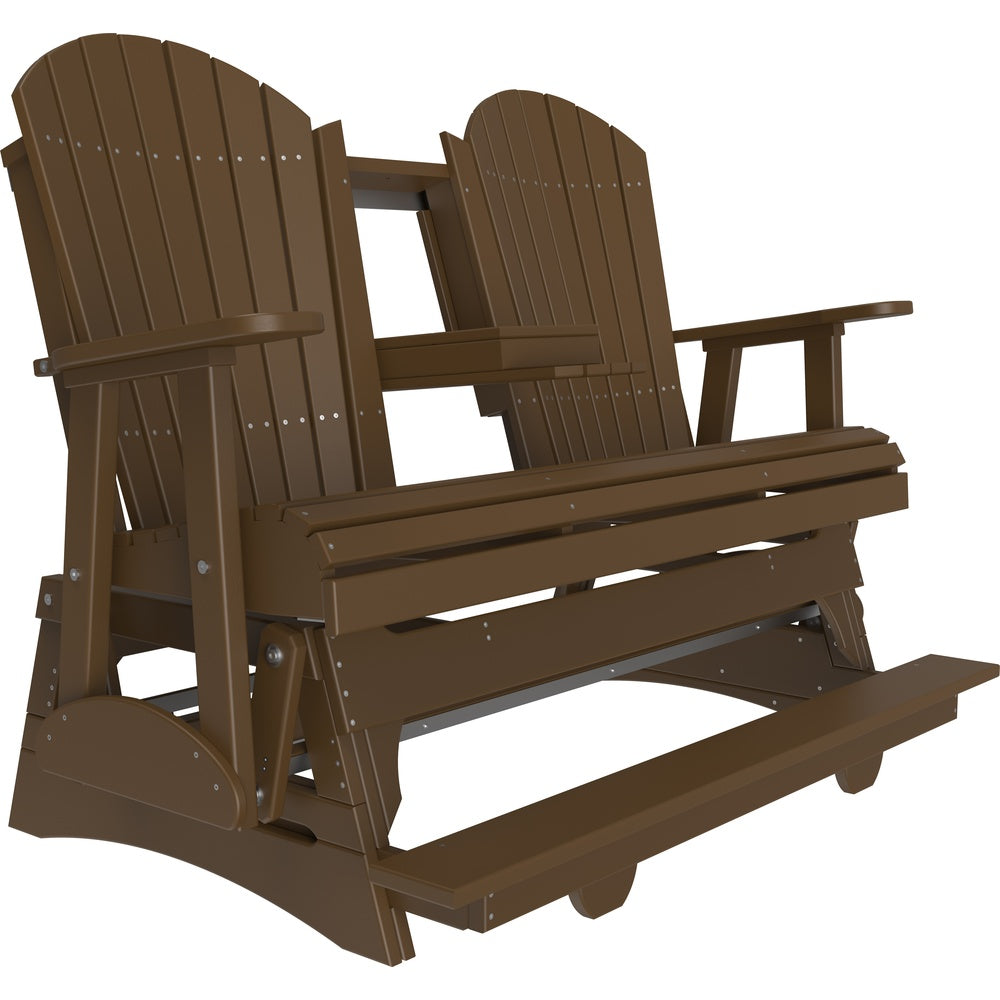 LuxCraft 5' Adirondack Balcony Glider (5APBAG) - 5APBAGCBR 5' Adirondack Balcony Glider (Chestnut Brown)
