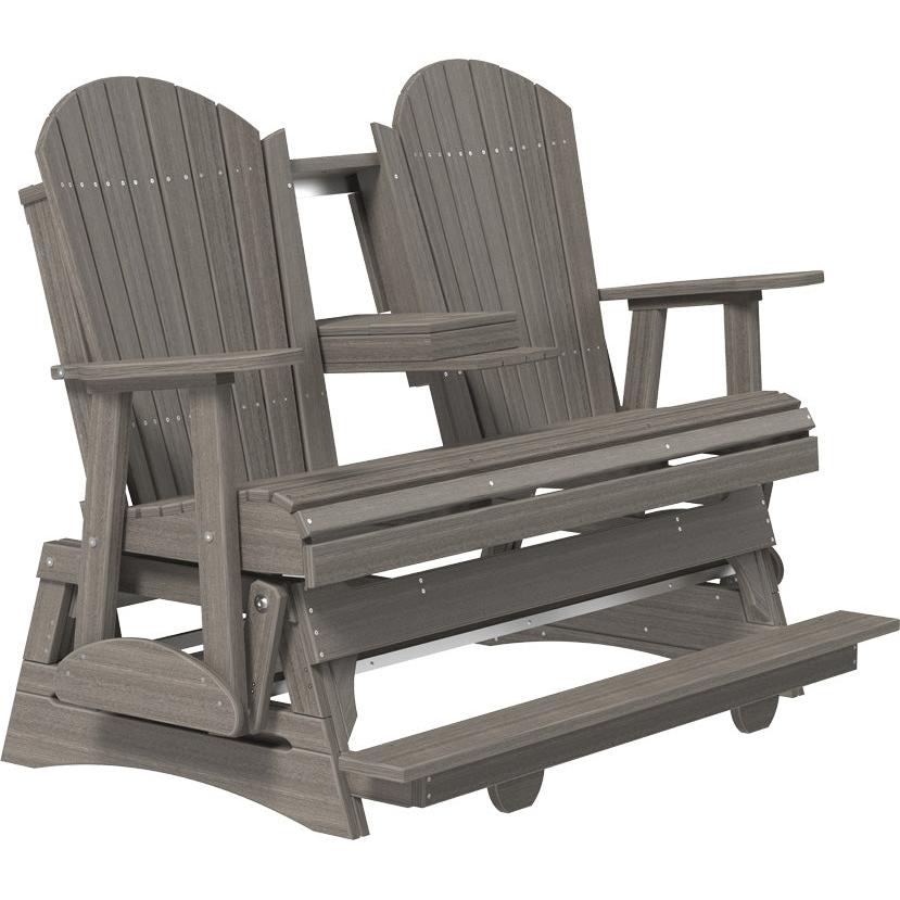 LuxCraft 5' Poly Adirondack Balcony Glider with Center Console