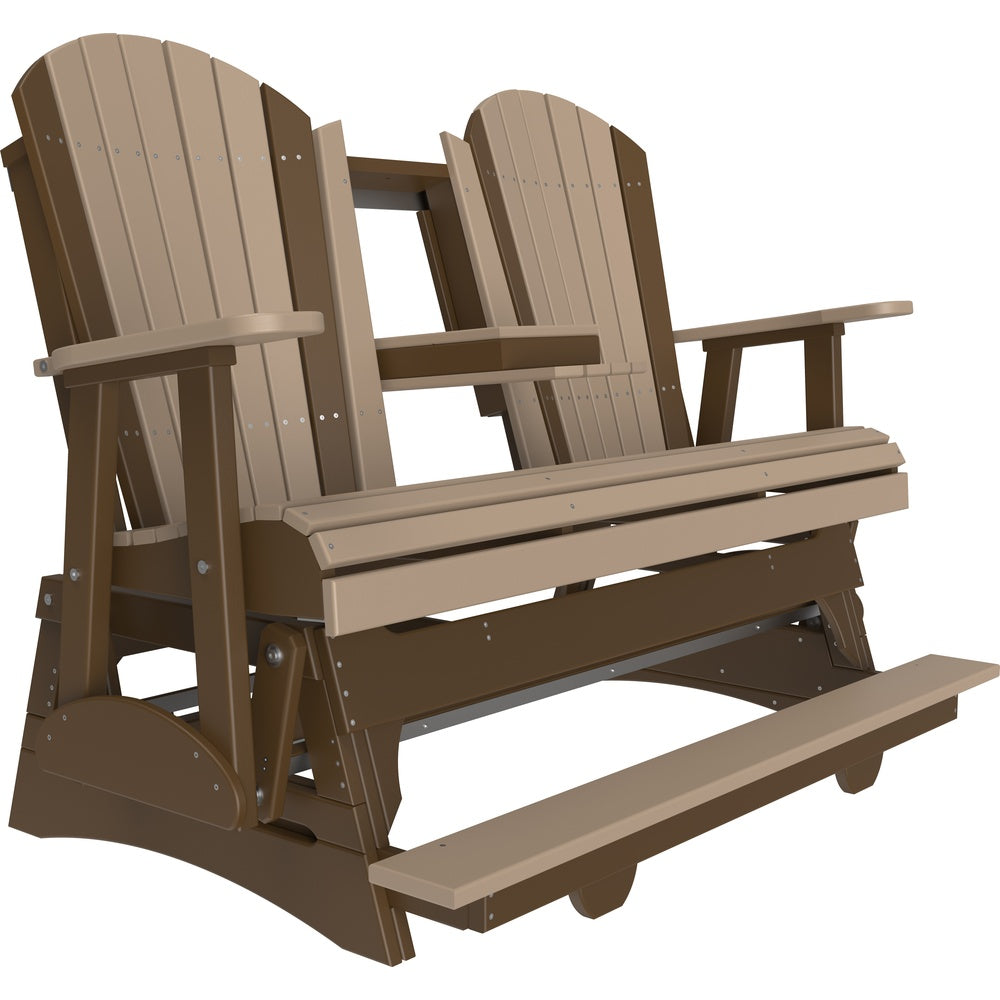 LuxCraft 5' Adirondack Balcony Glider (5APBAG) - 5APBAGWWCBR 5' Adirondack Balcony Glider (WWCBR)