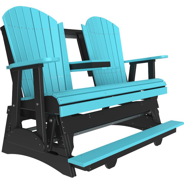 LuxCraft 5' Poly Adirondack Balcony Glider with Center Console