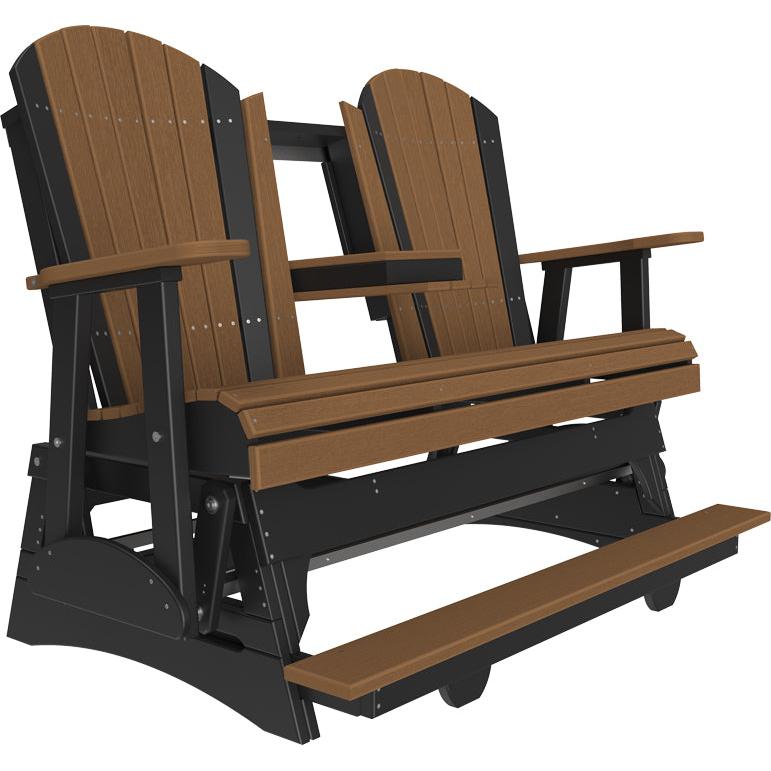 LuxCraft 5' Poly Adirondack Balcony Glider with Center Console