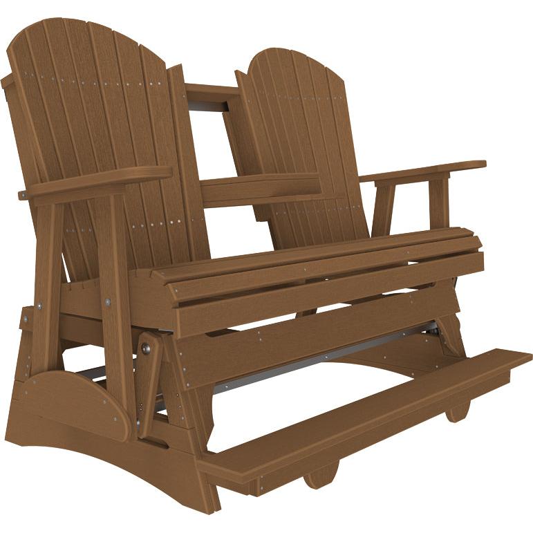LuxCraft 5' Poly Adirondack Balcony Glider with Center Console