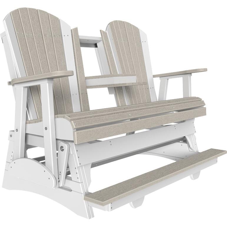LuxCraft 5' Poly Adirondack Balcony Glider with Center Console