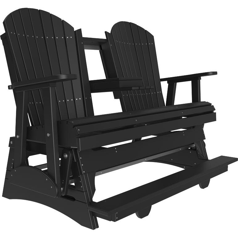 LuxCraft 5' Poly Adirondack Balcony Glider with Center Console