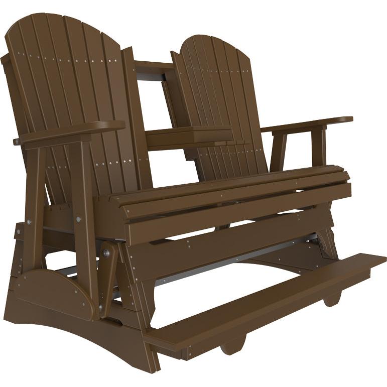 LuxCraft 5' Poly Adirondack Balcony Glider with Center Console