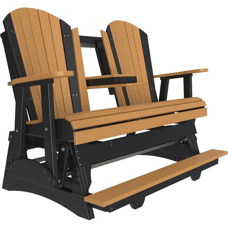 LuxCraft 5' Poly Adirondack Balcony Glider with Center Console