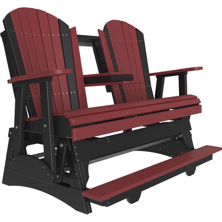 LuxCraft 5' Poly Adirondack Balcony Glider with Center Console