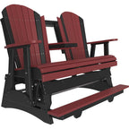 LuxCraft 5' Poly Adirondack Balcony Glider with Center Console