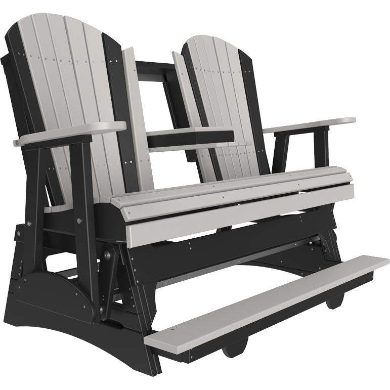 LuxCraft 5' Poly Adirondack Balcony Glider with Center Console