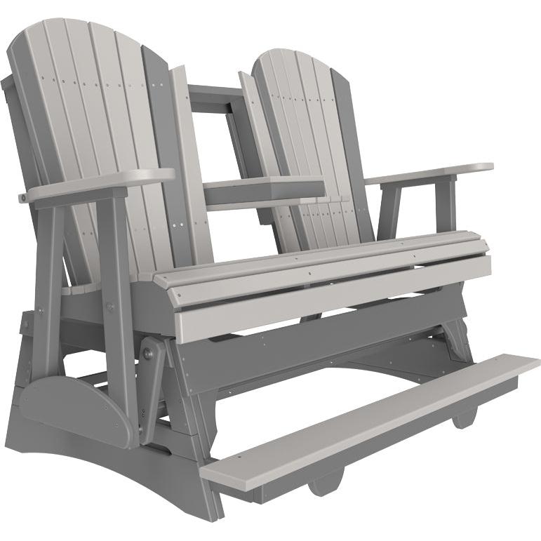 LuxCraft 5' Poly Adirondack Balcony Glider with Center Console