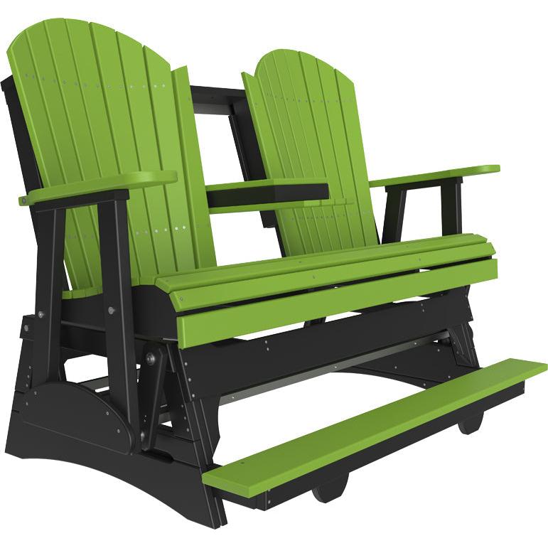 LuxCraft 5' Poly Adirondack Balcony Glider with Center Console