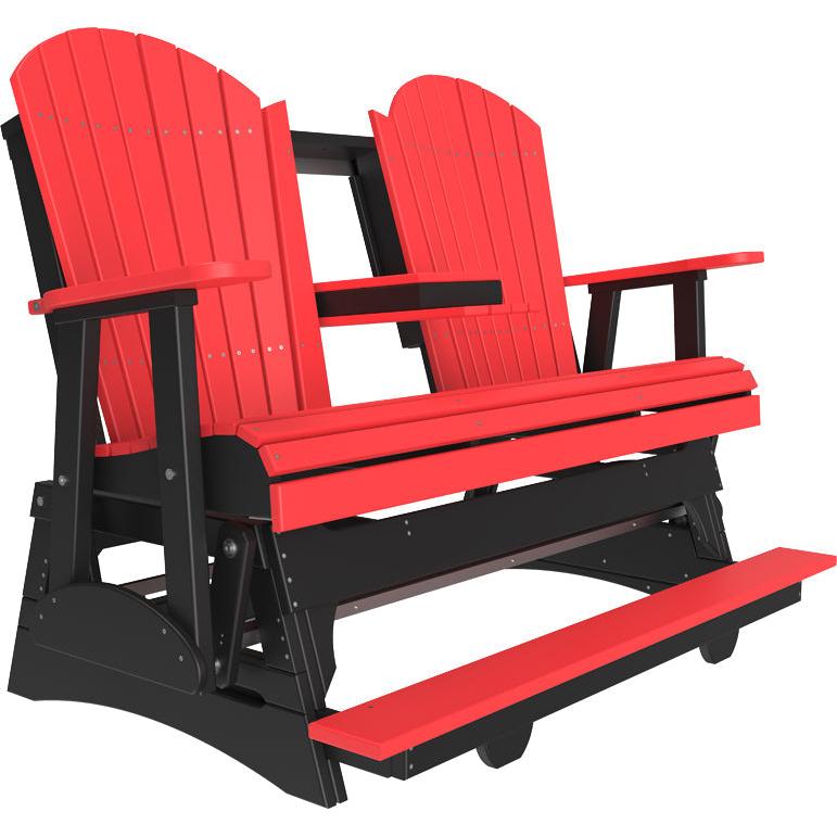 LuxCraft 5' Poly Adirondack Balcony Glider with Center Console