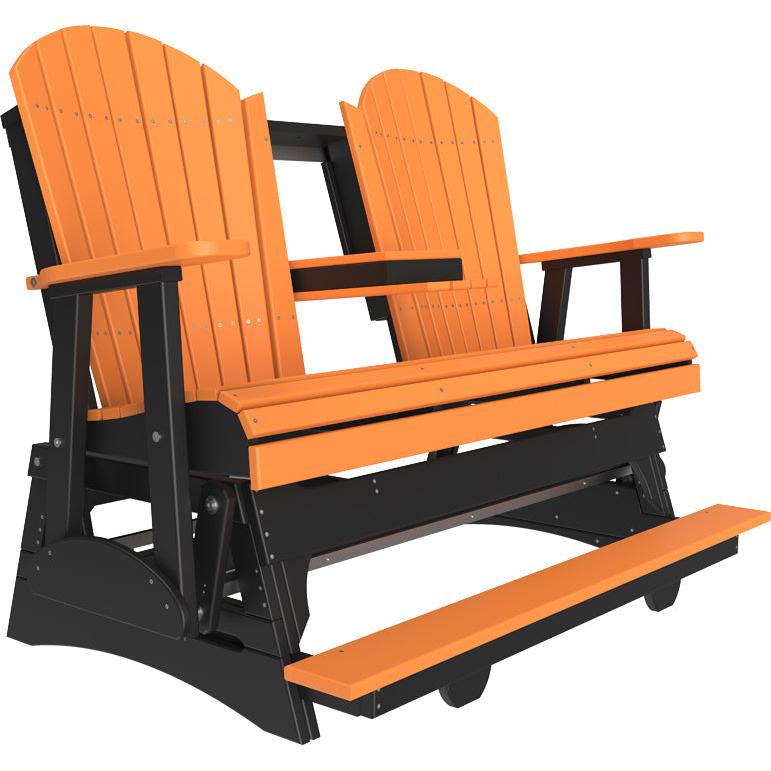 LuxCraft 5' Poly Adirondack Balcony Glider with Center Console