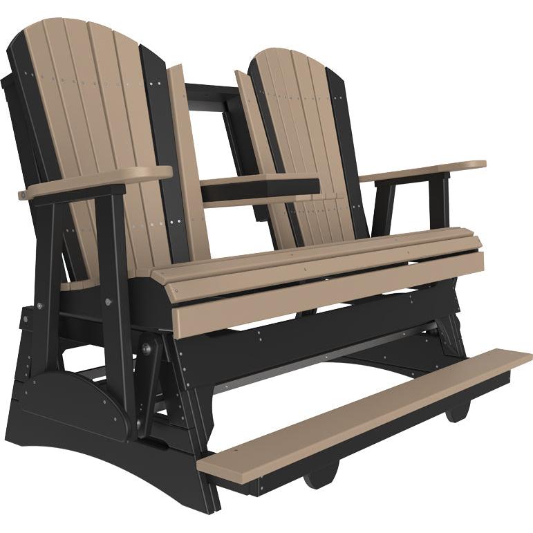 LuxCraft 5' Poly Adirondack Balcony Glider with Center Console