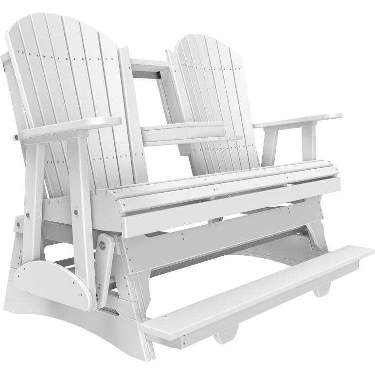 LuxCraft 5' Poly Adirondack Balcony Glider with Center Console