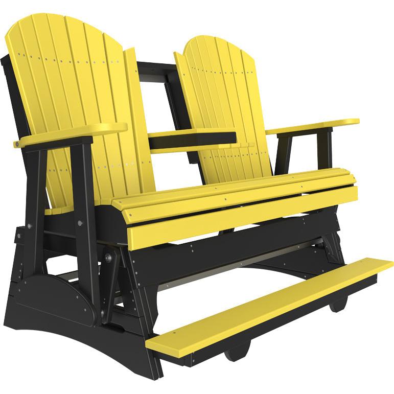 LuxCraft 5' Poly Adirondack Balcony Glider with Center Console