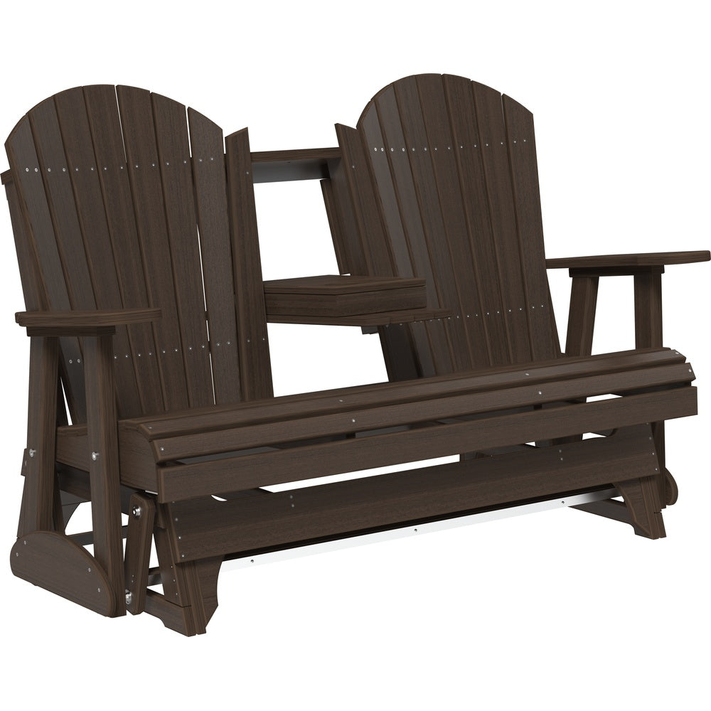 LuxCraft 5' Adirondack Glider (5APG) - 5APGBZW 5' Adirondack Poly Glider (Brazilian Walnut)