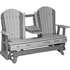 LuxCraft 5' Adirondack Glider (5APG) - 5APGDGS 5' Adirondack Poly Glider (Dove Gray & Slate)