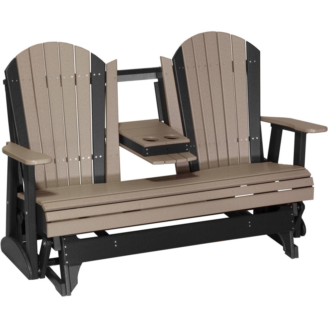 LuxCraft 5-Foot Poly Adirondack Glider