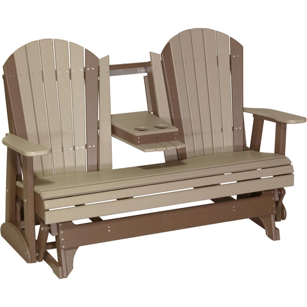 LuxCraft 5-Foot Poly Adirondack Glider