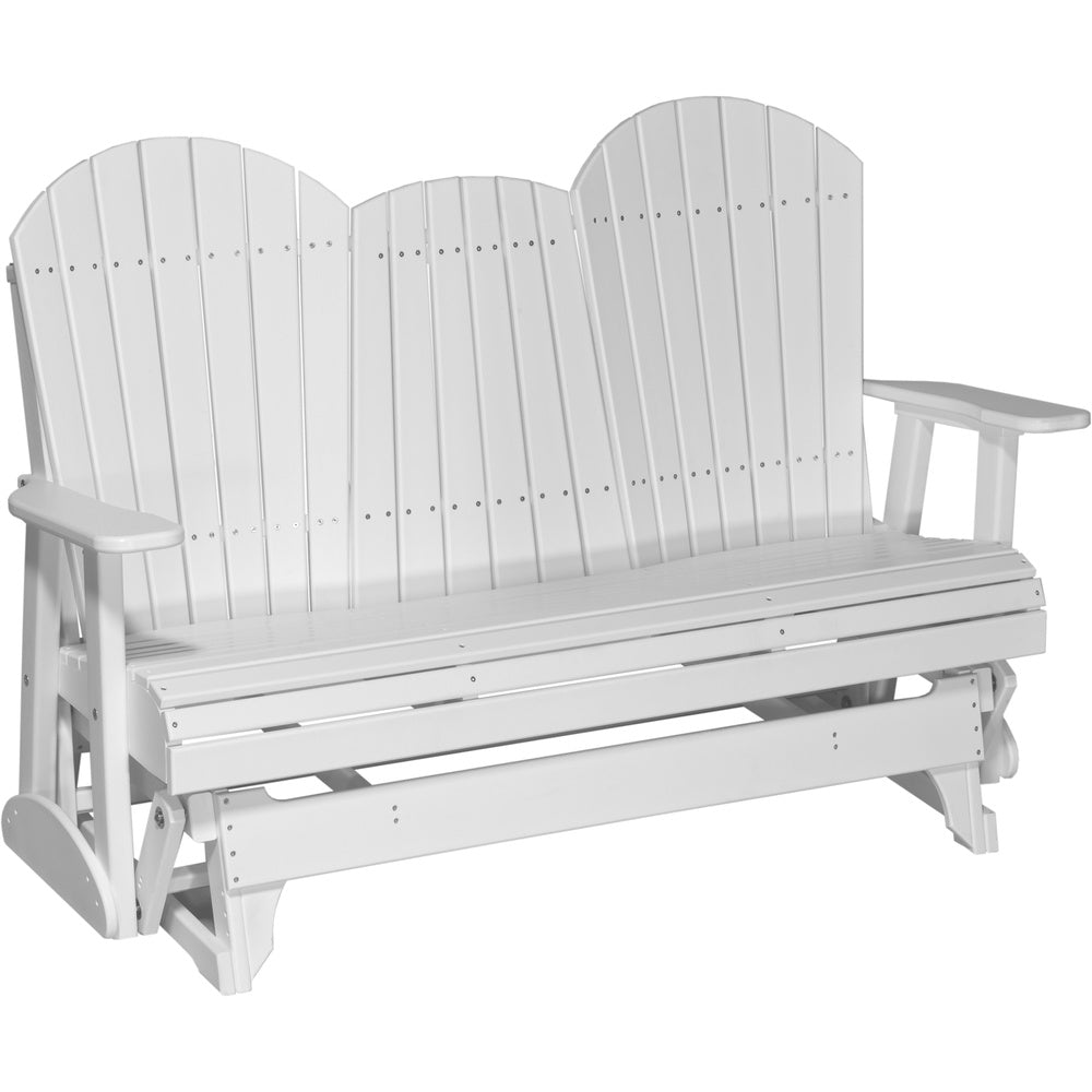 LuxCraft 5' Adirondack Glider (5APG) - 5APGW 5' Adirondack Poly Glider (White) 2