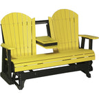 LuxCraft 5' Adirondack Glider (5APG) - 5APGYB 5' Adirondack Poly Glider (Yellow & Black)